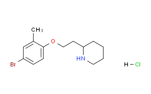 CAS No. 1220030-20-5, 2-(2-(4-Bromo-2-methylphenoxy)ethyl)piperidine hydrochloride