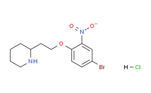 CAS No. 1219964-60-9, 2-(2-(4-Bromo-2-nitrophenoxy)ethyl)piperidine hydrochloride