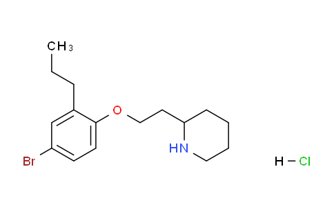 CAS No. 1220027-36-0, 2-(2-(4-Bromo-2-propylphenoxy)ethyl)piperidine hydrochloride