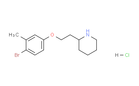 CAS No. 1220029-72-0, 2-(2-(4-Bromo-3-methylphenoxy)ethyl)piperidine hydrochloride