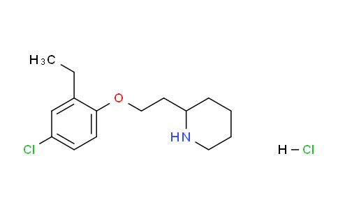 CAS No. 1220030-74-9, 2-(2-(4-Chloro-2-ethylphenoxy)ethyl)piperidine hydrochloride
