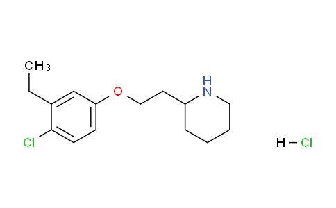 CAS No. 1220029-98-0, 2-(2-(4-Chloro-3-ethylphenoxy)ethyl)piperidine hydrochloride