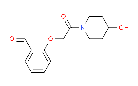 CAS No. 1365942-16-0, 2-(2-(4-Hydroxypiperidin-1-yl)-2-oxoethoxy)benzaldehyde