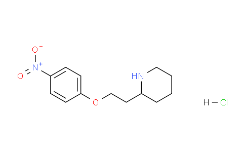 CAS No. 1220032-29-0, 2-(2-(4-Nitrophenoxy)ethyl)piperidine hydrochloride