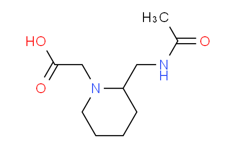 CAS No. 1353981-95-9, 2-(2-(Acetamidomethyl)piperidin-1-yl)acetic acid