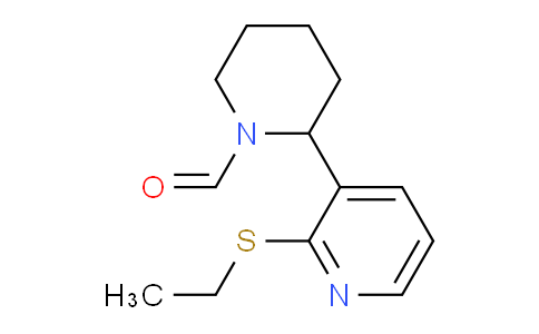 CAS No. 1352504-10-9, 2-(2-(Ethylthio)pyridin-3-yl)piperidine-1-carbaldehyde
