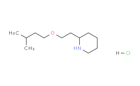 CAS No. 1219980-72-9, 2-(2-(Isopentyloxy)ethyl)piperidine hydrochloride