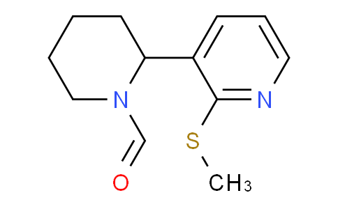 CAS No. 1352485-43-8, 2-(2-(Methylthio)pyridin-3-yl)piperidine-1-carbaldehyde