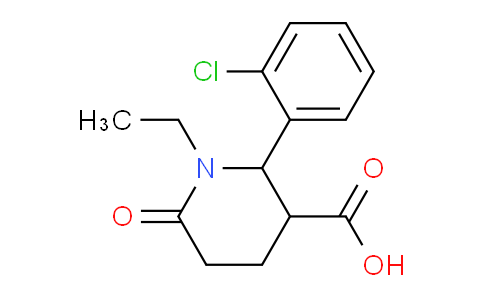 CAS No. 1212278-17-5, 2-(2-Chlorophenyl)-1-ethyl-6-oxopiperidine-3-carboxylic acid