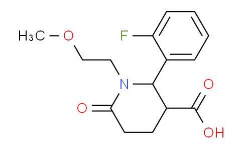 CAS No. 1212202-38-4, 2-(2-Fluorophenyl)-1-(2-methoxyethyl)-6-oxopiperidine-3-carboxylic acid