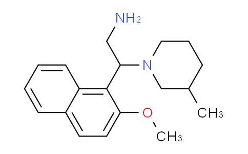 CAS No. 1181633-04-4, 2-(2-Methoxynaphthalen-1-yl)-2-(3-methylpiperidin-1-yl)ethanamine