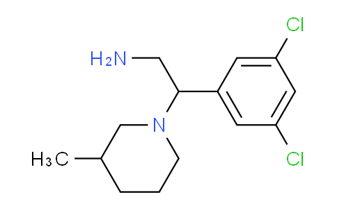 CAS No. 1216139-45-5, 2-(3,5-Dichlorophenyl)-2-(3-methylpiperidin-1-yl)ethanamine