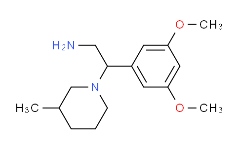 CAS No. 1019119-76-6, 2-(3,5-Dimethoxyphenyl)-2-(3-methylpiperidin-1-yl)ethanamine
