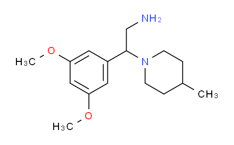 CAS No. 1019119-74-4, 2-(3,5-Dimethoxyphenyl)-2-(4-methylpiperidin-1-yl)ethanamine