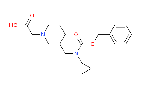 CAS No. 1353967-20-0, 2-(3-((((Benzyloxy)carbonyl)(cyclopropyl)amino)methyl)piperidin-1-yl)acetic acid
