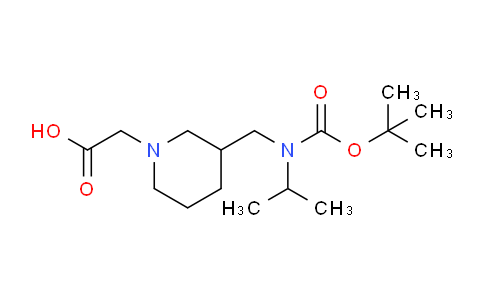 CAS No. 1353974-85-2, 2-(3-(((tert-Butoxycarbonyl)(isopropyl)amino)methyl)piperidin-1-yl)acetic acid