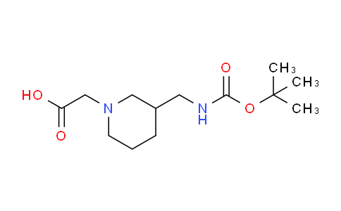 CAS No. 1353943-60-8, 2-(3-(((tert-Butoxycarbonyl)amino)methyl)piperidin-1-yl)acetic acid