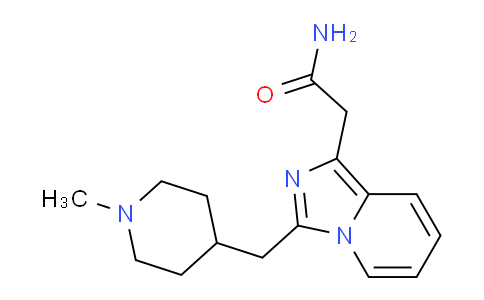 CAS No. 1312786-07-4, 2-(3-((1-Methylpiperidin-4-yl)methyl)imidazo[1,5-a]pyridin-1-yl)acetamide