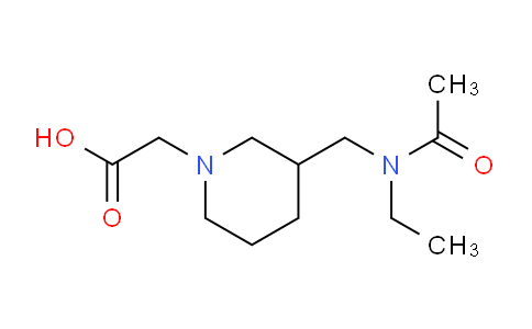 CAS No. 1353953-21-5, 2-(3-((N-Ethylacetamido)methyl)piperidin-1-yl)acetic acid