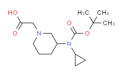 CAS No. 1353962-20-5, 2-(3-((tert-Butoxycarbonyl)(cyclopropyl)amino)piperidin-1-yl)acetic acid