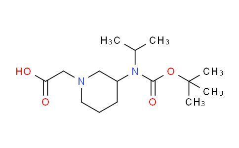 CAS No. 1353974-76-1, 2-(3-((tert-Butoxycarbonyl)(isopropyl)amino)piperidin-1-yl)acetic acid