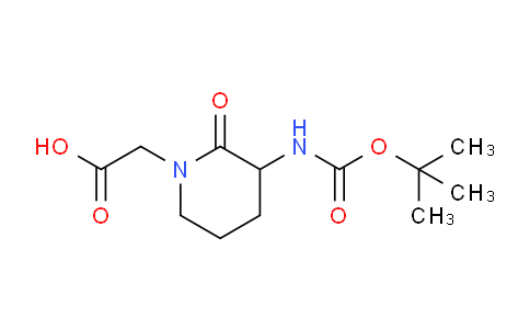 CAS No. 733049-29-1, 2-(3-((tert-Butoxycarbonyl)amino)-2-oxopiperidin-1-yl)acetic acid