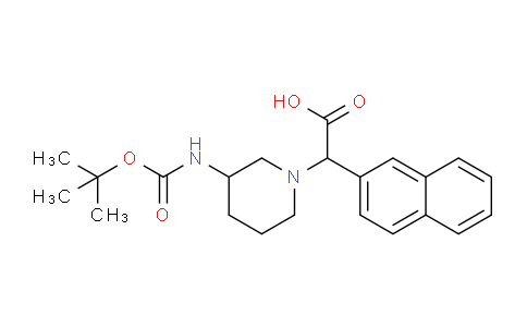 CAS No. 885276-52-8, 2-(3-((tert-Butoxycarbonyl)amino)piperidin-1-yl)-2-(naphthalen-2-yl)acetic acid