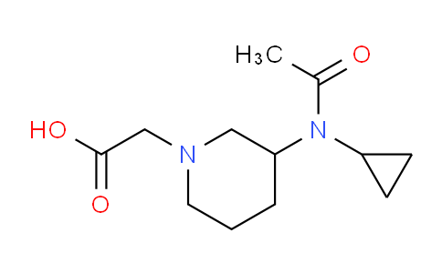 CAS No. 1353958-33-4, 2-(3-(N-Cyclopropylacetamido)piperidin-1-yl)acetic acid