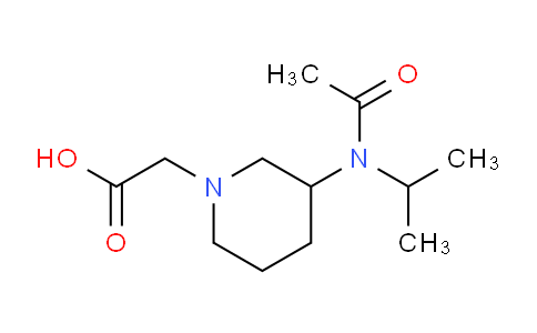 CAS No. 1353982-02-1, 2-(3-(N-Isopropylacetamido)piperidin-1-yl)acetic acid
