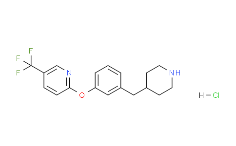 CAS No. 1373029-08-3, 2-(3-(Piperidin-4-ylmethyl)phenoxy)-5-(trifluoromethyl)pyridine hydrochloride