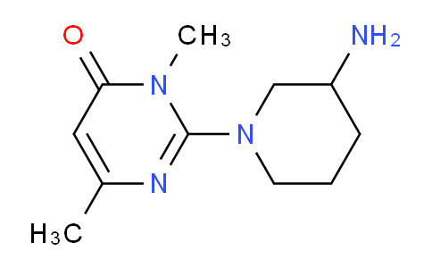CAS No. 1708370-47-1, 2-(3-Aminopiperidin-1-yl)-3,6-dimethylpyrimidin-4(3H)-one