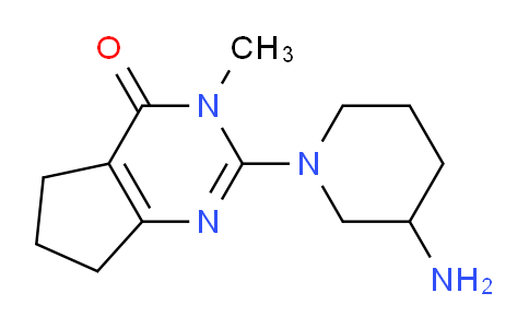 CAS No. 1710195-23-5, 2-(3-Aminopiperidin-1-yl)-3-methyl-6,7-dihydro-3H-cyclopenta[d]pyrimidin-4(5H)-one