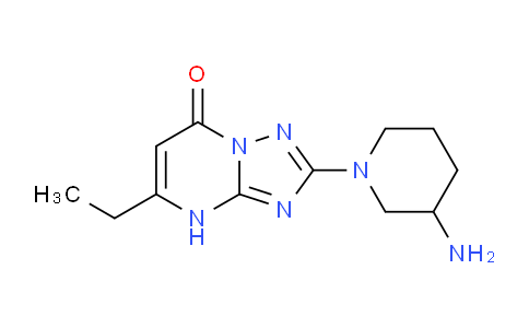 CAS No. 1707563-08-3, 2-(3-Aminopiperidin-1-yl)-5-ethyl-[1,2,4]triazolo[1,5-a]pyrimidin-7(4H)-one