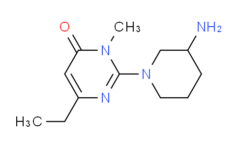 CAS No. 1707394-40-8, 2-(3-Aminopiperidin-1-yl)-6-ethyl-3-methylpyrimidin-4(3H)-one
