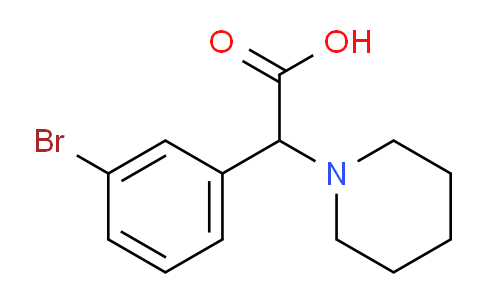 CAS No. 1218531-32-8, 2-(3-Bromophenyl)-2-(piperidin-1-yl)acetic acid
