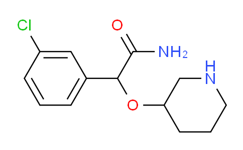 CAS No. 1706432-31-6, 2-(3-Chlorophenyl)-2-(piperidin-3-yloxy)acetamide