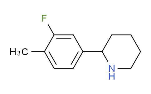 CAS No. 1257300-00-7, 2-(3-Fluoro-4-methylphenyl)piperidine