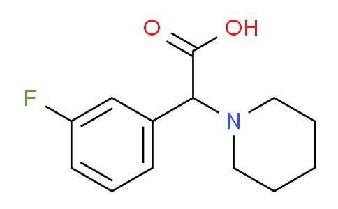 CAS No. 1218005-05-0, 2-(3-Fluorophenyl)-2-(piperidin-1-yl)acetic acid
