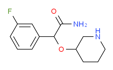 CAS No. 1706454-85-4, 2-(3-Fluorophenyl)-2-(piperidin-3-yloxy)acetamide