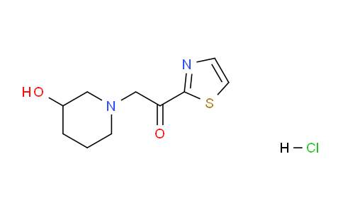 CAS No. 1417794-42-3, 2-(3-Hydroxypiperidin-1-yl)-1-(thiazol-2-yl)ethanone hydrochloride