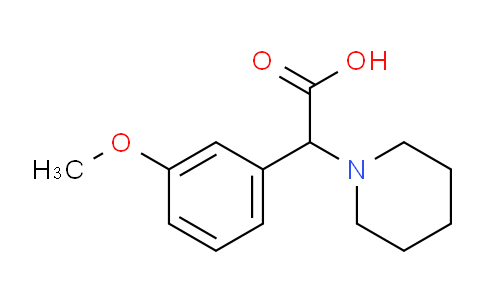 CAS No. 1017378-43-6, 2-(3-Methoxyphenyl)-2-(piperidin-1-yl)acetic acid