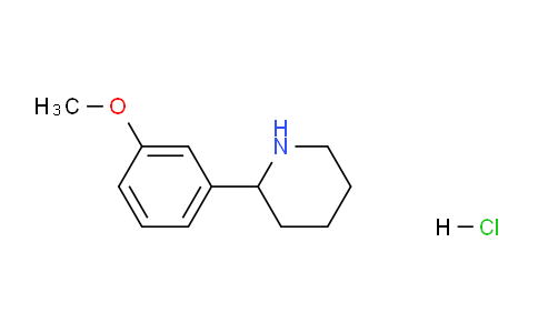 CAS No. 1187172-83-3, 2-(3-Methoxyphenyl)piperidine hydrochloride