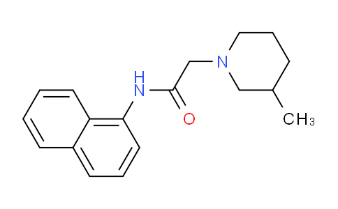 CAS No. 653584-73-7, 2-(3-Methylpiperidin-1-yl)-N-(naphthalen-1-yl)acetamide