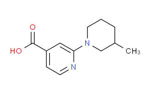 CAS No. 883544-59-0, 2-(3-Methylpiperidin-1-yl)isonicotinic acid