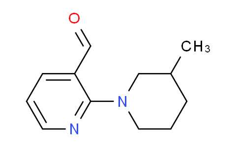 CAS No. 1694185-37-9, 2-(3-Methylpiperidin-1-yl)nicotinaldehyde