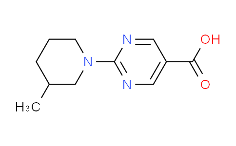 CAS No. 883543-69-9, 2-(3-Methylpiperidin-1-yl)pyrimidine-5-carboxylic acid