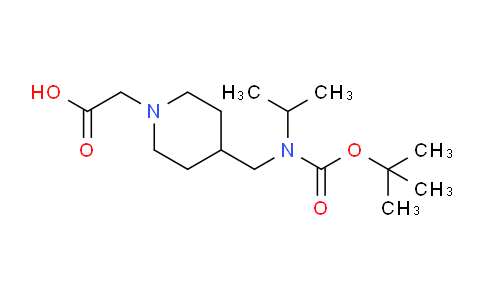 CAS No. 1353988-98-3, 2-(4-(((tert-Butoxycarbonyl)(isopropyl)amino)methyl)piperidin-1-yl)acetic acid