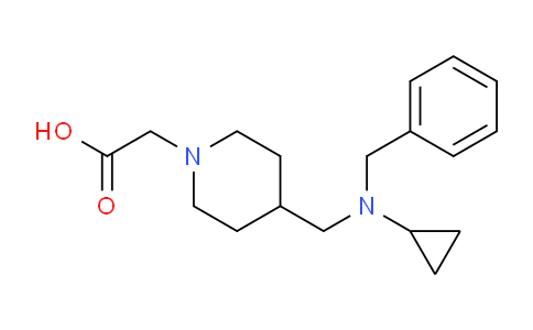 CAS No. 1353955-68-6, 2-(4-((Benzyl(cyclopropyl)amino)methyl)piperidin-1-yl)acetic acid