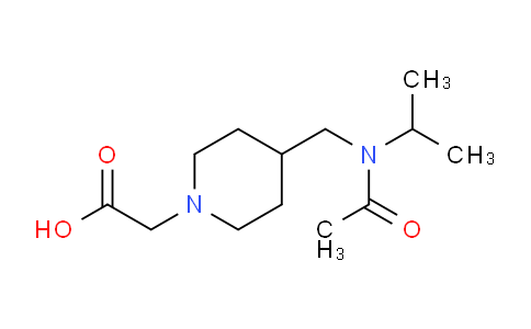 CAS No. 1353974-98-7, 2-(4-((N-Isopropylacetamido)methyl)piperidin-1-yl)acetic acid