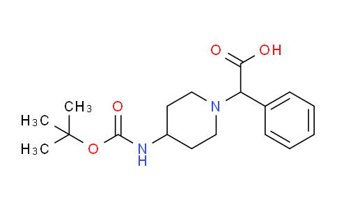 CAS No. 886363-59-3, 2-(4-((tert-Butoxycarbonyl)amino)piperidin-1-yl)-2-phenylacetic acid